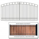 DuraGate DGT-12-ADW Arch Top 12' Wide Driveway Gate - Bi-Parting - Accepts Wood Infill