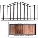 DuraGate DGT-12-BSW Bell Curve 12' Wide Driveway Gate - Single - Accepts Wood Infill